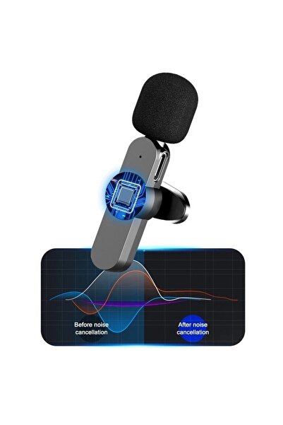 Genel Markalar Wirelees Lighting/iphone Girişli Telefon Uyumlu Kablosuz Youtuber, Tiktok, Skype Yaka Mikrofonu