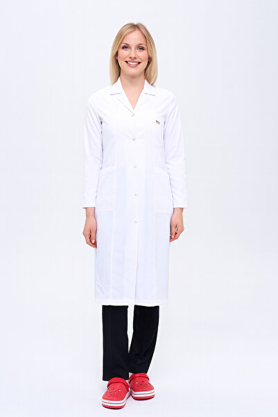 ZENAPRON Kadın Gömlek Yaka Tesettür Boy Doktor - Öğretmen Önlüğü