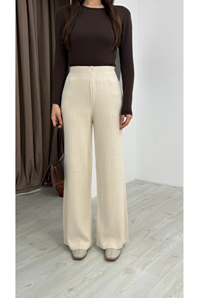 Leo Ferre Kadın Rahat Kalıp Triko pantolon 25701