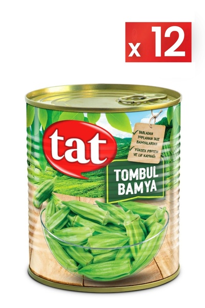 Tat Tombul Bamya Konservesi - 800 gr x 12 Paket