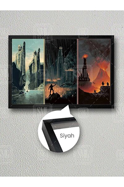SML TABLO Yüzüklerin Efendisi Üçleme Filmleri Lord Of The Rings İlüstrasyon Ç...