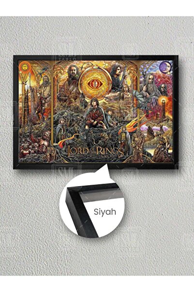 SML TABLO İki Kule Filmi Yüzüklerin Efendisi Tüm Karakterleri Çerçeveli Yatay...