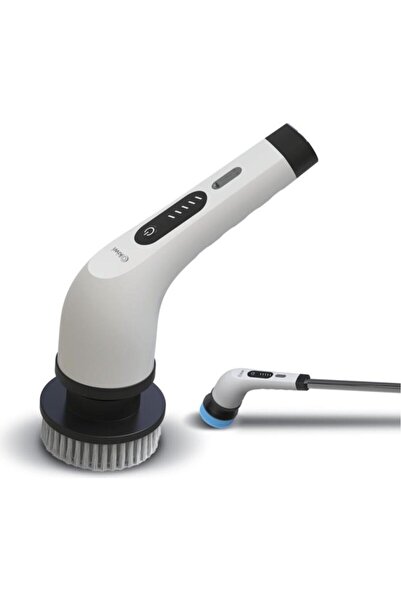 Kiwi Ksc-4229 Şarjlı Döner Başlıklı Temizlik Fırçası 7 Başlıklı Uzatma Çubukl...