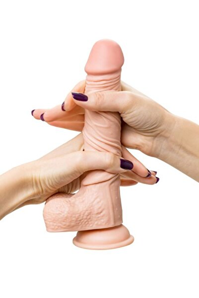 Ada Marketing Çift Katmanlı Ve Kıkırdaklı 22cm Yapay Penis Güçlü Vantuzlu Ve Siber Deri Özellikli Yapay Penis