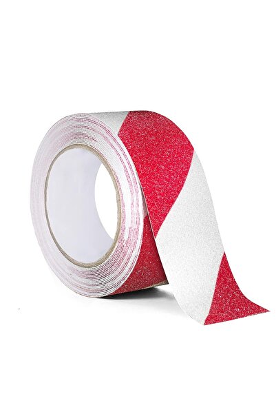 LUXER Anti-Slip Adhesive Tape For Stairs/Steps Indoor/Outdoor, Dimensions 5 cmx5 m, White-Red