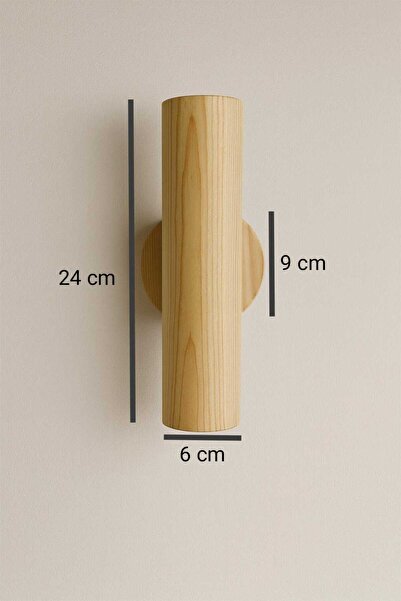 Aysem Wood Duvar Apliği Yansıtma Tasarımlı Çift Yönlü Ahşap Salon Hol Cafe Otel Duvar Apliği