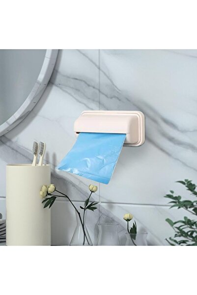 Raakmadezanmir 1 Piece Garbage Bag Dispenser Garbage Bag Organizer Attachment Adhesive Garbage Bag Attachment 1 Piece