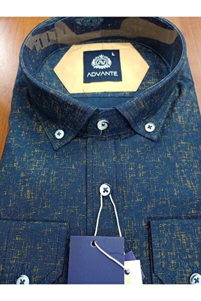 ADVANTE Güncüoğlu Uzun Kollu Digital Baskılı Desenli Slim Fit Erkek Gömlek