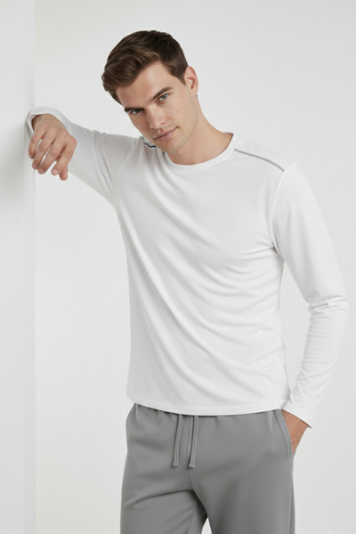 Elemge %100 Pamuk Erkek Süprem Pijama Takımı Compact Penye Gri Byz Uzun Kol Cepli İpli Relax Fit Terletmez