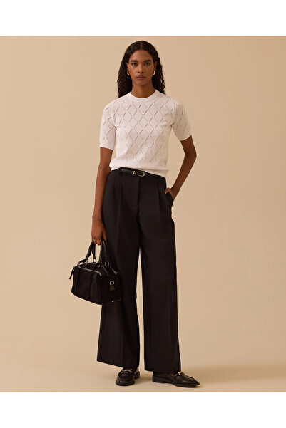 SEÇİL Taylor Çift Pile Geniş Paça Pantolon