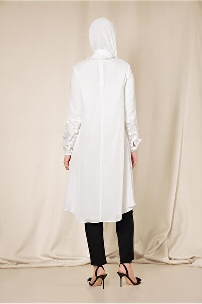 Alvina 3 BOYUTLU ÇİÇEK DETAYLI TUNİK 4132