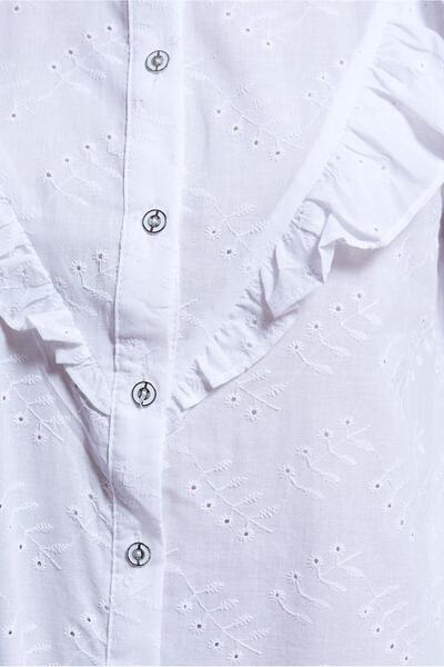 Alvina 44649 Model Hijab Tunic - Ruffle Detailed