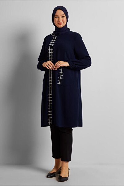 Alvina KARE DESENLİ BÜYÜK BEDEN TUNİK 20744