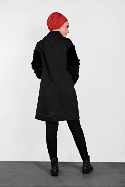 Alvina Plush Detailed Shal Collar Tunic 40407