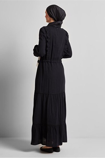 Alvina FIRFIR DETAYLI MÜSLİN ELBİSE 45559