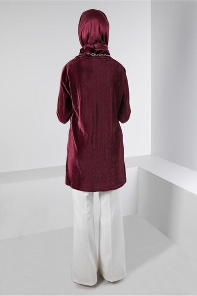 Alvina Wrinkled Look Velvet Tunic 43442