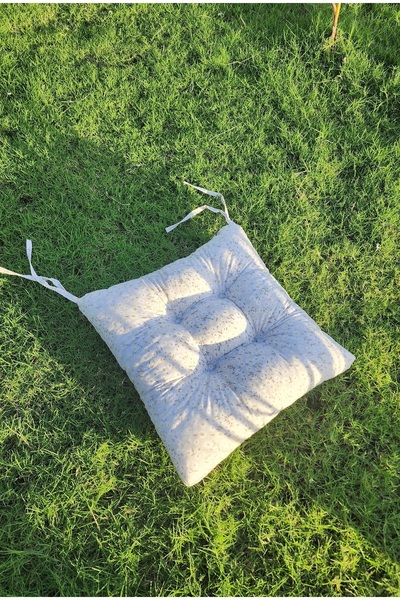 ALTINPAMUK Diana Pofidik Bej Chair Cushion with Laces 39X39Cm