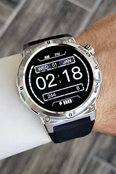 Daniel Klein Kasası Gümüş Kordonu Siyah Renk Ayarlanabilir Kordonlu Akıllı Ko...