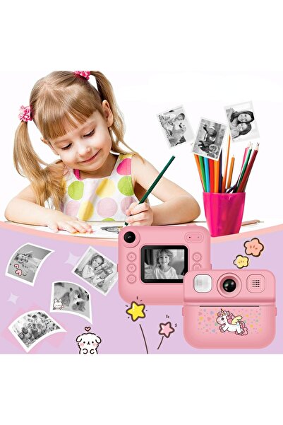 SMARTIC Instant printing photo camera, Full HD 1080p, 20MP, 2.4", SD 32GB+3 rolls, selfie+1 game+MP3