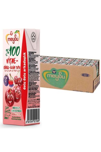 Meysu % 100 Vişne Üzüm Meyve Suyu 200 Ml 27'li