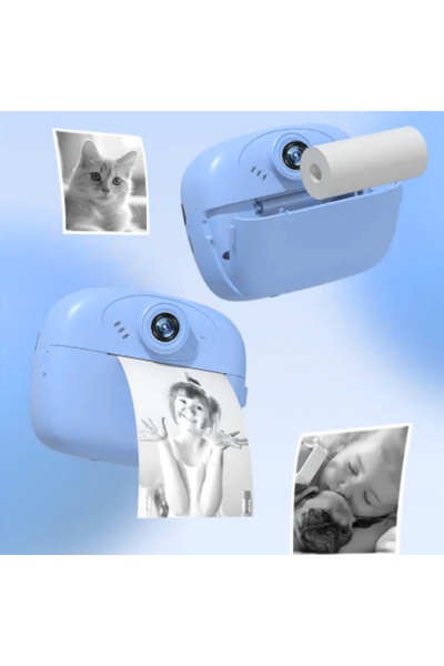 SMARTIC Instant printing photo camera, Full HD 1080p, 12MP, 2.4", SD 32GB+3 rolls, selfie+1 game+MP3