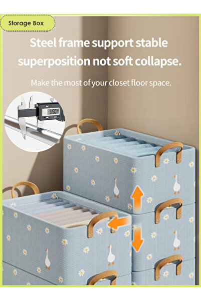 Generic 2PCS 26L Foldable Quilt&Clothes Storage Box Large Capacity Organizer Dustproof Waterproof Nonwoven