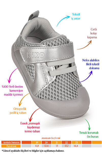 Kiko Kids Puppies Velcro Baby Girl First Step Orthopedic Daily Shoes