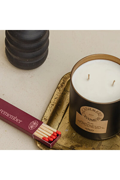 Echoes Premium natural scented candle from Echoes, Cashmere, (luxury glass jar), 300g