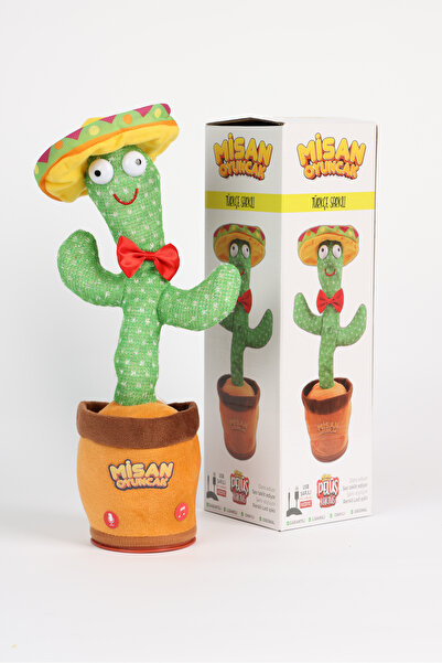 misan Kaktüs Oyuncak Konuşan Dans Eden Türkçe Müzikli Işıklı Ses Taklit Edebilen