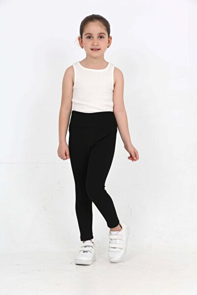 ERDEM KIDS Kız çocuk Yüksek Bel İçi Havlu - Şardonlu Termal Kışlık Günlük-Casual, Spor, Egzersiz, Tayt