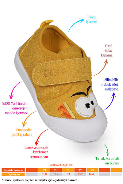 Kiko Kids Cookie Velcro Baby Girl First Step Orthopedic Daily Shoes