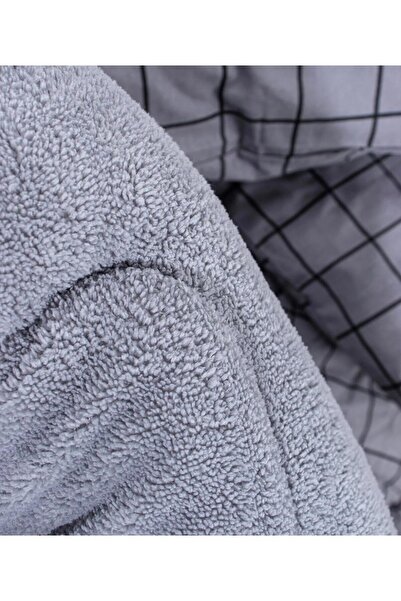 Arma Concept Double Size Checkered Pattern Double-Sided Welsoft Pufidik Silicone Quilt 195X215 + 2 Pillowcases