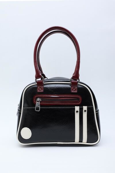 Mopia Mila Siyah Kadın Retro Spor Bowling Çanta