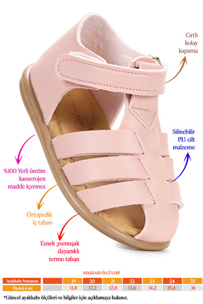 Kiko Kids Lonpe First Step Velcro Baby Girl Sandals