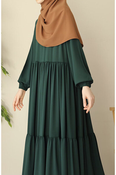 suhneva Ruffled Arya Dress - Green Ferace