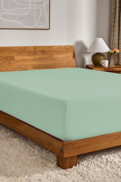 evdehome 100% Cotton Combed Fabric Elastic Fitted Sheet - Fitted - Soft - High Quality Single - Double Size