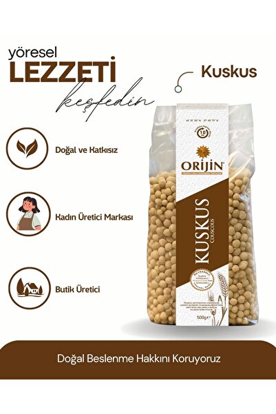 Orijin Trakya Gıda TRAKYA KÖY KUSKUS el yapımı 500 gr GELENEKSEL TARİF