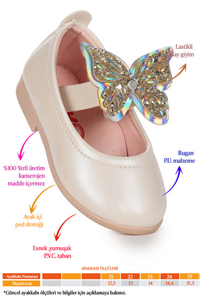 Kiko Kids Menz Patent Leather Butterfly Elastic Baby Girl Ballerina Shoes