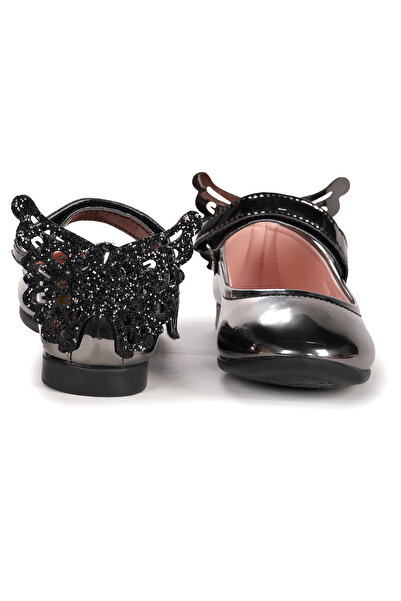 Kiko Kids Friga Mirror Butterfly Velcro Girls' Ballerina Shoes