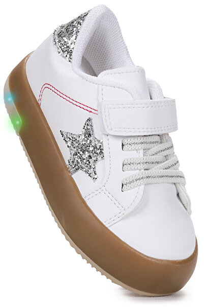 Kiko Kids Rena Günlük Cırtlı Işıklı Kız Bebek Spor Ayakkabı