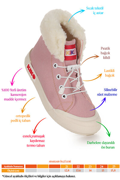 Kiko Kids Tigge Günlük Lastikli Kız Bebek Bot Ayakkabı