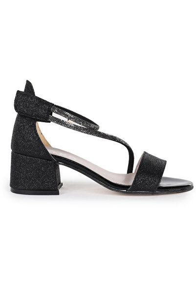 Kiko Kids Pisar Sand Glitter Daily Girl's 4 cm Heeled Sandals Evening Dress Shoes