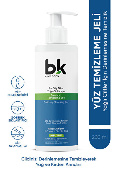 BK COMPANY Doğal Arındırıcı Yüz Temizleme Jeli - Akne, Siyah Nokta Ve Sivilce...