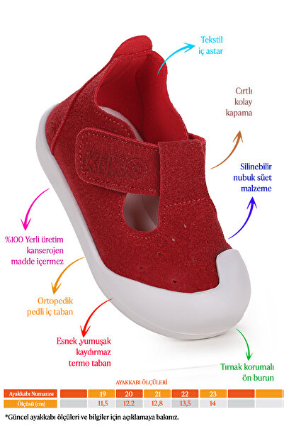 Kiko Kids Elroy First Step Velcro Baby Girl Casual Shoes