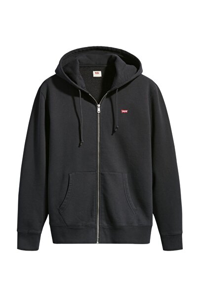 Levi's Core Zip up Men's Zippered Hooded Black Sweatshirt A4915-0001