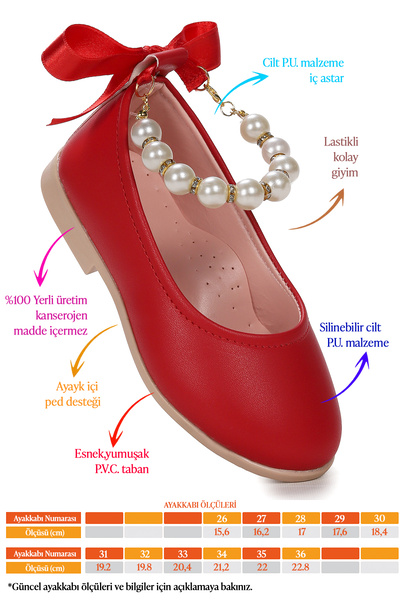 Kiko Kids Blanch Skin Pearl Elastic Girls' Ballerina Shoes