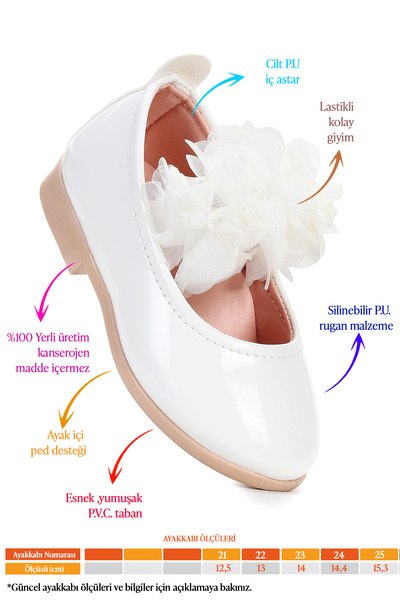 Kiko Kids Flovers Skin Patent Leather Baby Girl Ballerina Shoes