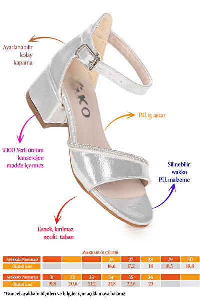 Kiko Kids Elos Vakko Daily Girl's 4 cm Heeled Sandals Shoes