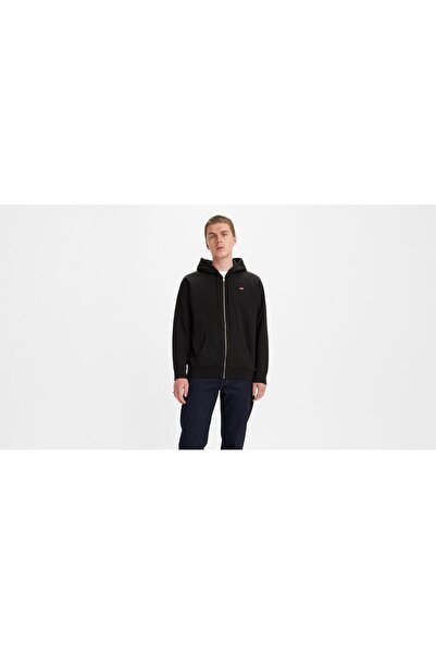 Levi's Core Zip up Men's Zippered Hooded Black Sweatshirt A4915-0001