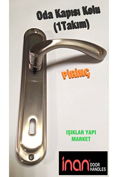 ece life Kapı Kolu -Oda Kapısı Kolu -Pirinç -Saten -(Pk.İçi./Tk.: 1Takım)